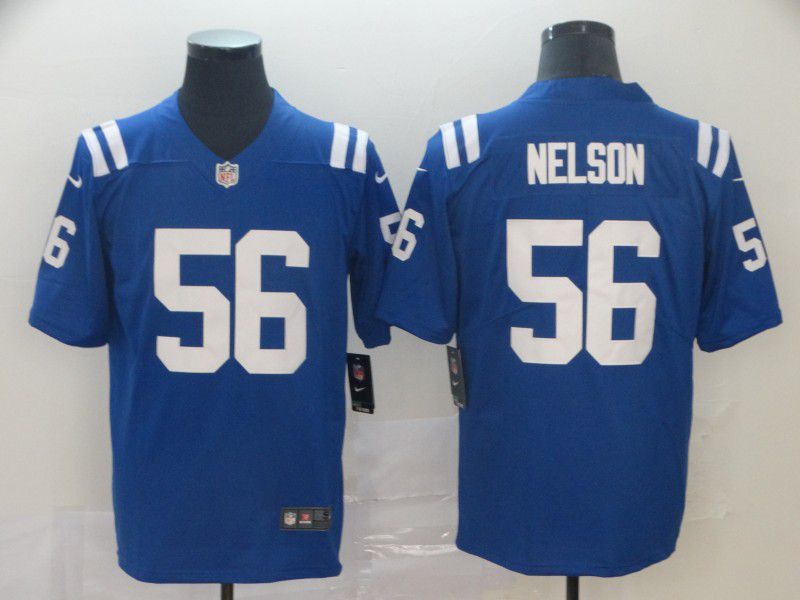 Men Indianapolis Colts 56 Nelson Blue Nike Vapor Untouchable Limited NFL Jersey